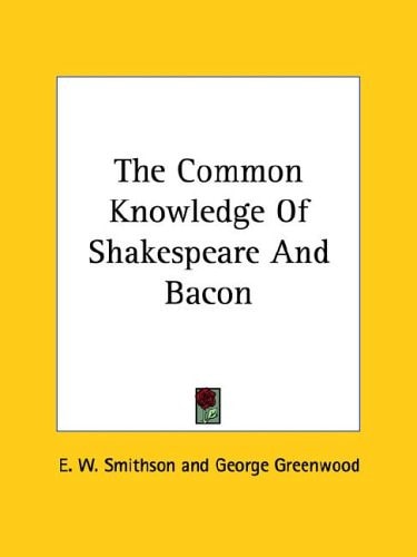 The Common Knowledge of Shakespeare and