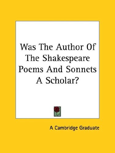 Was the Author of the Shakespeare Poems
