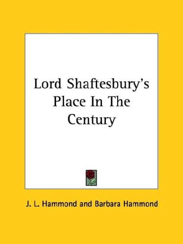Lord Shaftesbury's Place In The Century