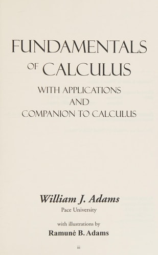 Fundamentals of Calculus with Applications and Companion to Calculus