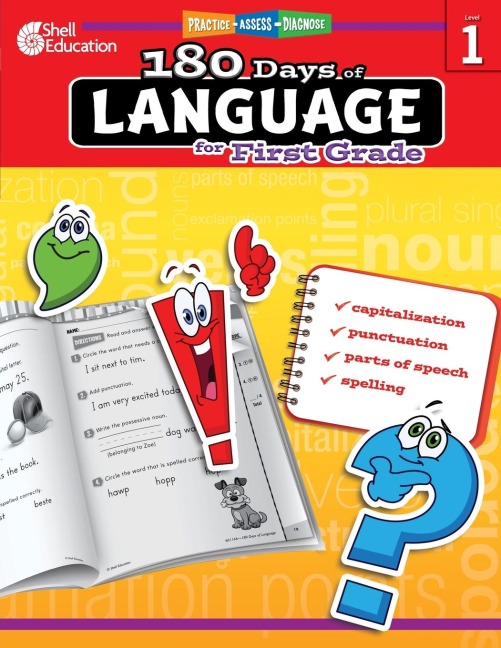180 Days of Language for First Grade: Practice, Assess, Diagnose