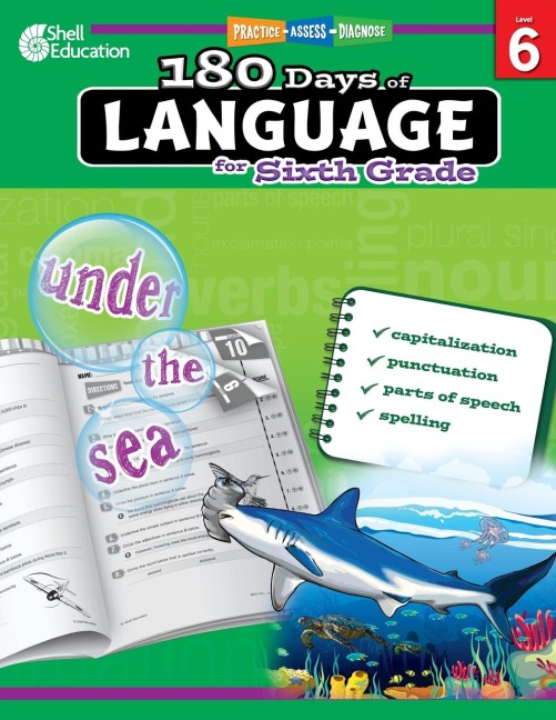 180 Days of Language for Sixth Grade: Practice, Assess, Diagnose