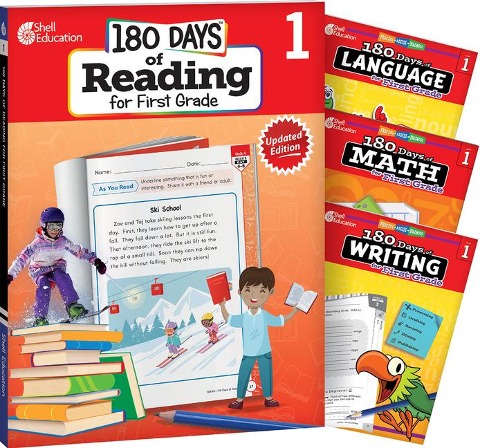 180 Days(tm) Reading, Math, Writing, & Language for Grade 1: 4-Book Set: Practice, Assess, Diagnose