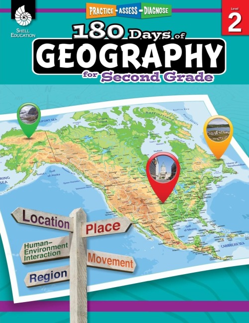 180 Days of Geography for Second Grade: Practice, Assess, Diagnose