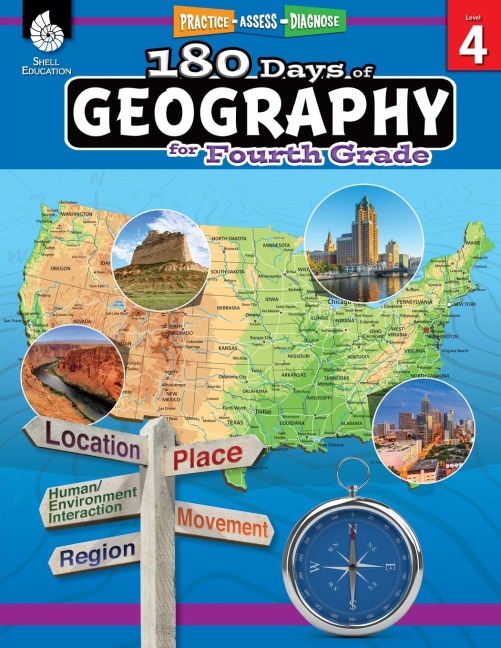 180 Days of Geography for Fourth Grade: Practice, Assess, Diagnose