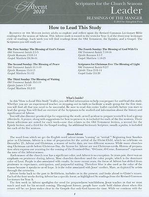 Blessings of the Manger Leader: An Advent Study Based on the Revised Common Lectionary