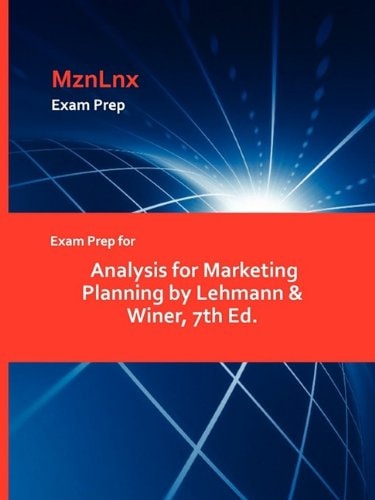 Exam Prep for Analysis for Marketing Planning by Lehmann and Winer