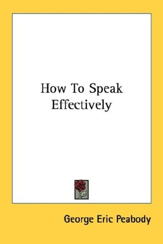 How To Speak Effectively