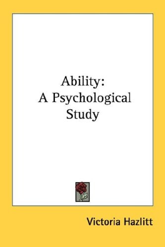 Ability: A Psychological Study
