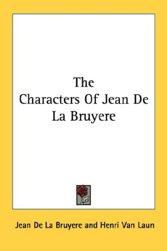 The Characters of Jean de La Bruyere