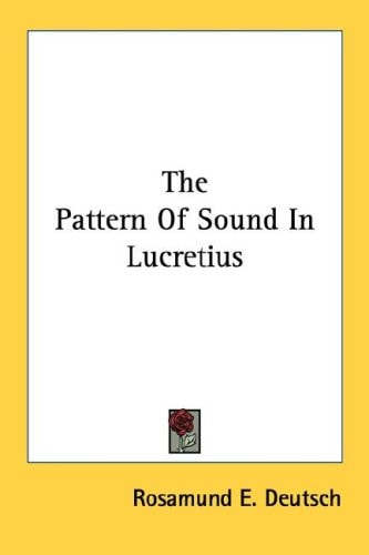 The Pattern Of Sound In Lucretius