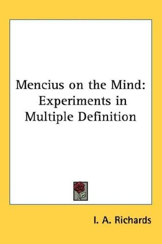 Mencius on the Mind: Experiments in Multiple Definition
