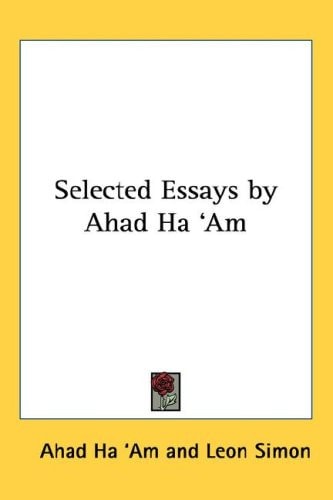 Selected Essays by Ahad Ha 'Am