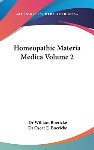 Homeopathic Materia Medica Volume 2