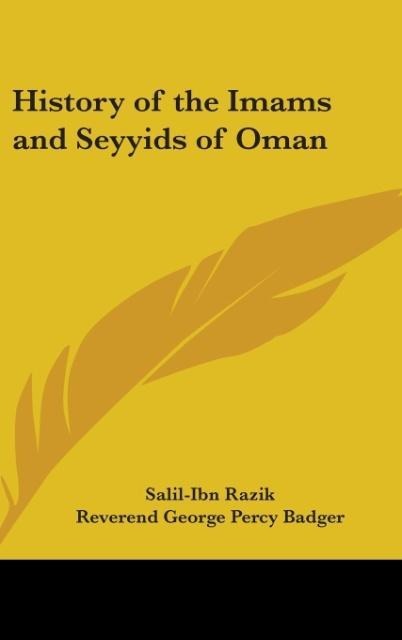 History of the Imams and Seyyids of Oman