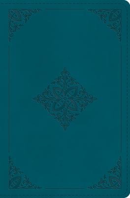 ESV Compact Bible (Trutone, Deep Teal, Fleur-De-Lis Design)