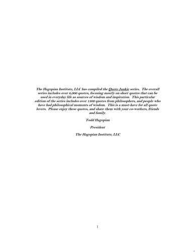 Quote Junkie: Philosophy Edition