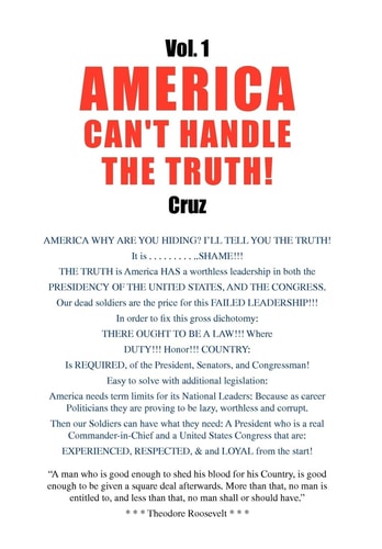 Vol. 1 America Can't Handle the Truth!