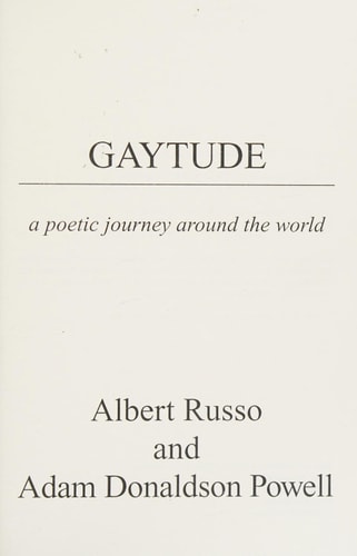 Gaytude A Poetic Journey Around the World