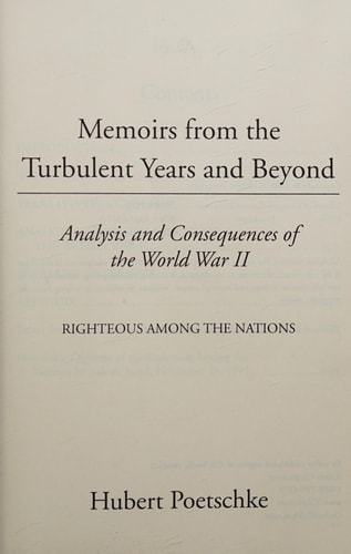 Memoirs from the Turbulent Years and Beyond