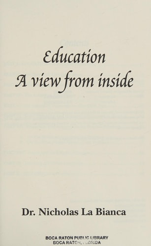 Education - a View from Inside