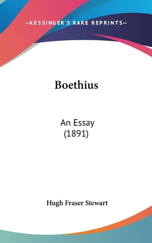 Boethius An Essay (1891)