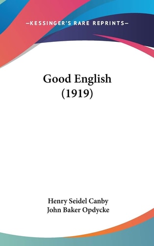 Good English (1919)