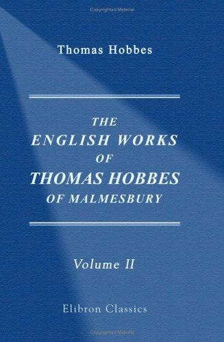 The English Works Of Thomas Hobbes V3 (1839)