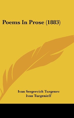 Poems In Prose (1883)