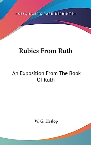 Rubies From Ruth An Exposition From The Book Of Ruth