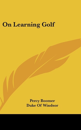 On Learning Golf
