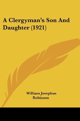 A Clergyman's Son And Daughter (1921)