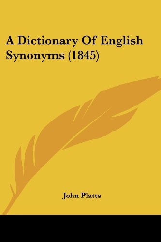 A Dictionary of English Synonyms