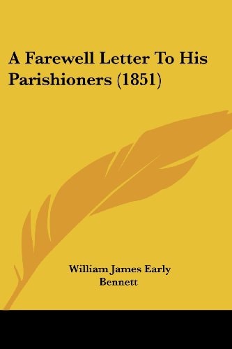 A Farewell Letter to His Parishioners