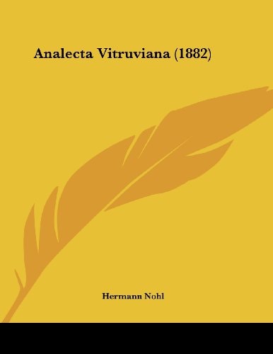 Analecta Vitruviana (1882)