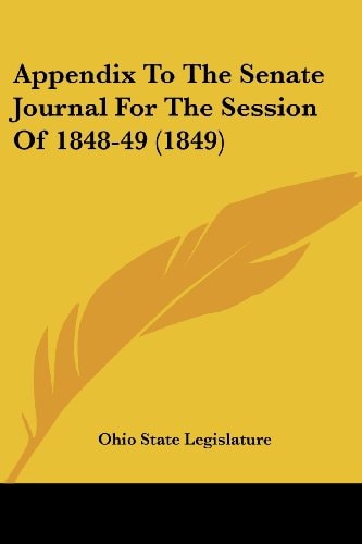 Appendix to the Senate Journal for the Session Of 1848-49