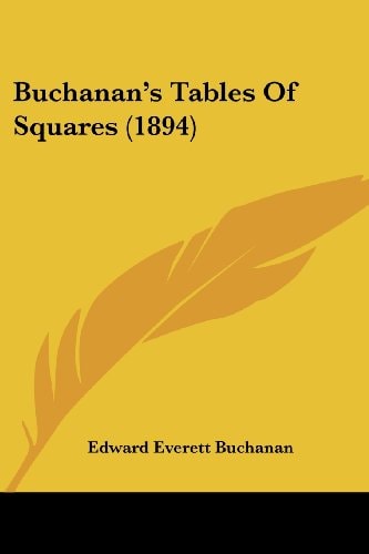 Buchanan's Tables Of Squares (1894)
