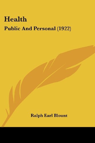 Health: Public and Personal (1922)