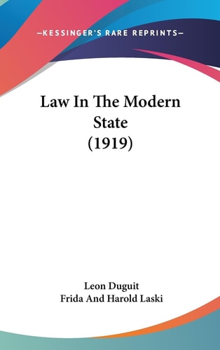 Law In The Modern State (1919)