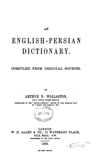 An English-Persian Dictionary