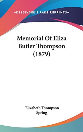 Memorial Of Eliza Butler Thompson (1879)