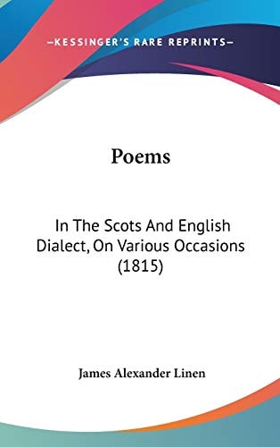 Poems: In The Scots And English Dialect, On Various Occasions (1815)
