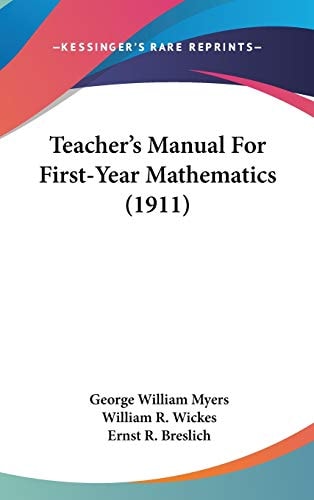 Teacher’s Manual For First-Year Mathematics (1911)