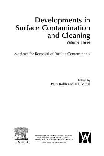 Developments in Surface Contamination and Cleaning Methods for Removal of Particle Contaminants