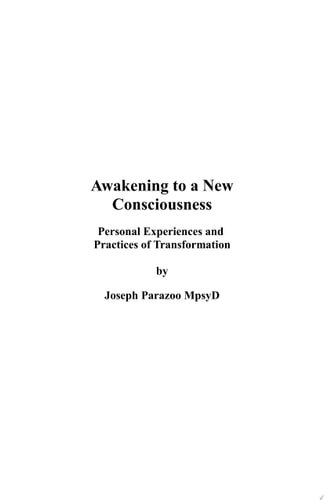 Awakening to a New Consciousness