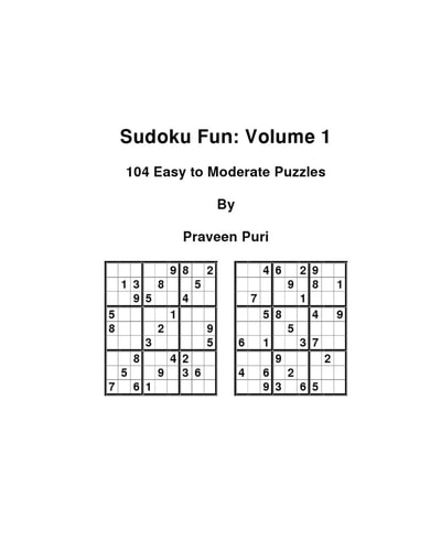Sudoku Fun 104 Easy To Moderate Puzzles