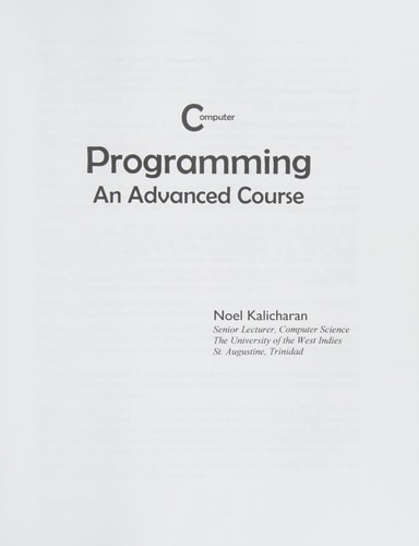 C Programming - An Advanced Course