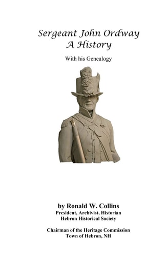 Sergeant John Ordway a History With His Genealogy