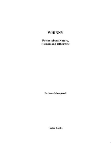 Whinny: Poems about nature, human and otherwise