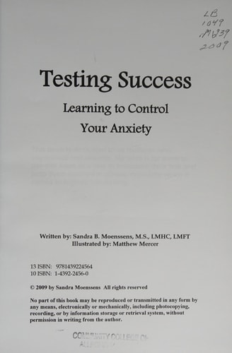 Testing Success Learning to Control Your Anxiety